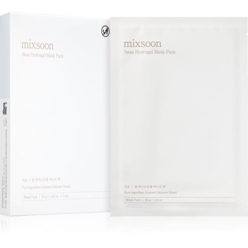mixsoon Bean Hydrogel Mask Pack intenzivní hydrogelová maska pro rozjasnění a hydrataci 5x35 g
