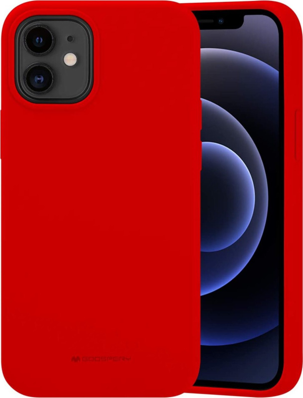 Mercury Ochranný kryt pro iPhone 12 mini - Mercury, Silicone Red