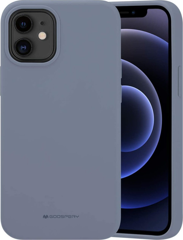 Mercury Ochranný kryt pro iPhone 12 mini - Mercury, Silicone Lavender Gray