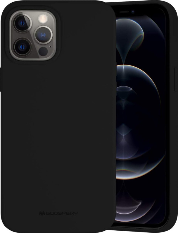 Mercury Ochranný kryt pro iPhone 12 Pro MAX - Mercury, Silicone Black