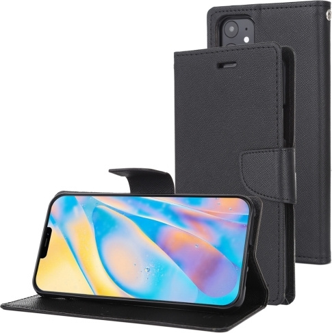 Mercury Pouzdro na iPhone 12 mini - Mercury, Fancy Diary Black/Black