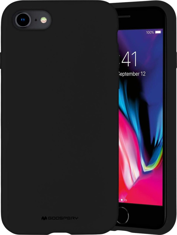 Mercury Ochranný kryt pro iPhone 7 / 8 / SE (2020/2022) - Mercury, Silicone Black