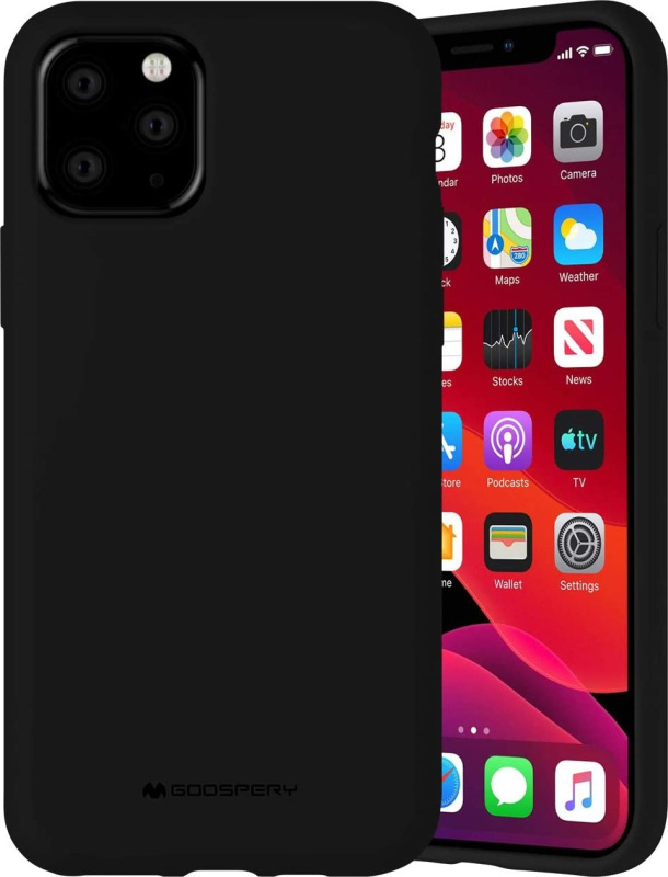 Mercury Ochranný kryt pro iPhone 11 Pro - Mercury, Silicone Black