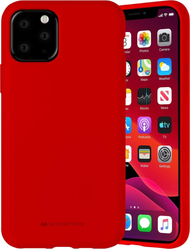 Mercury Ochranný kryt pro iPhone 11 Pro - Mercury, Silicone Red