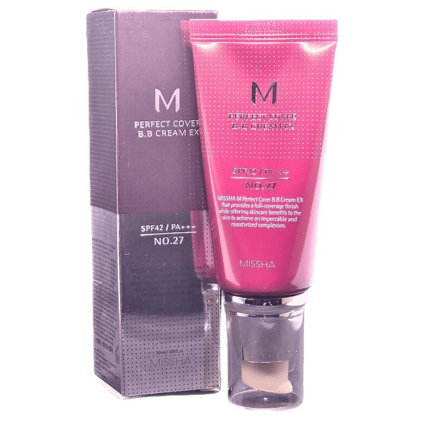 Missha M Perfect Cover BB krém s vysokou UV ochranou odstín No. 27 Honey Beige SPF42/PA+++ 50 ml