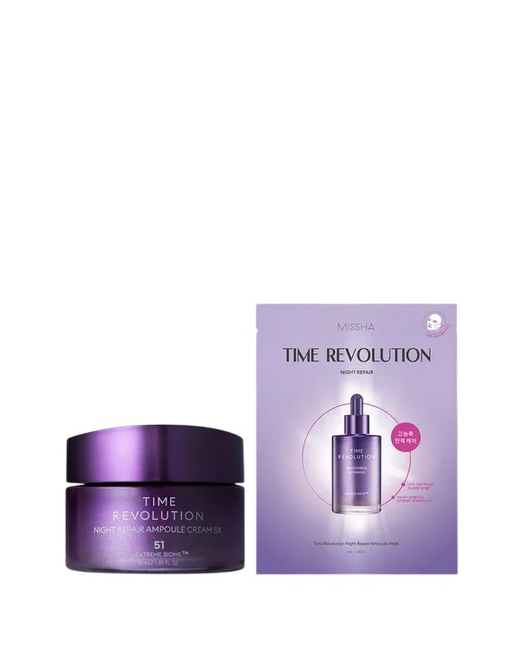 Missha Dárková sada Time Revolution Night Repair Cream & Mask Duo Set