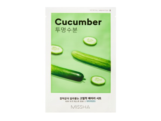 MISSHA Airy Fit Cucumber Pleťová maska 1 ks