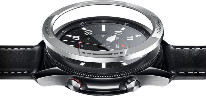 Spigen Ochranný kryt pro Samsung Galaxy Watch 45mm - Spigen, Chrono Shield Silver