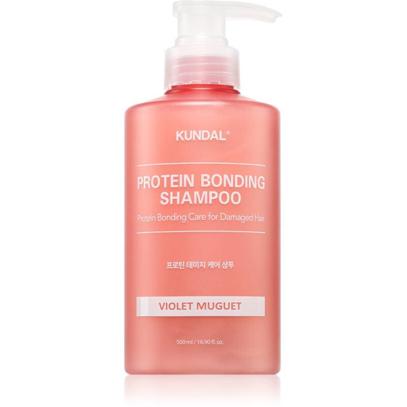 KUNDAL Protein Bonding Care Shampoo vyživující šampon pro suché a poškozené vlasy s vůní Violet Muguet 500 ml