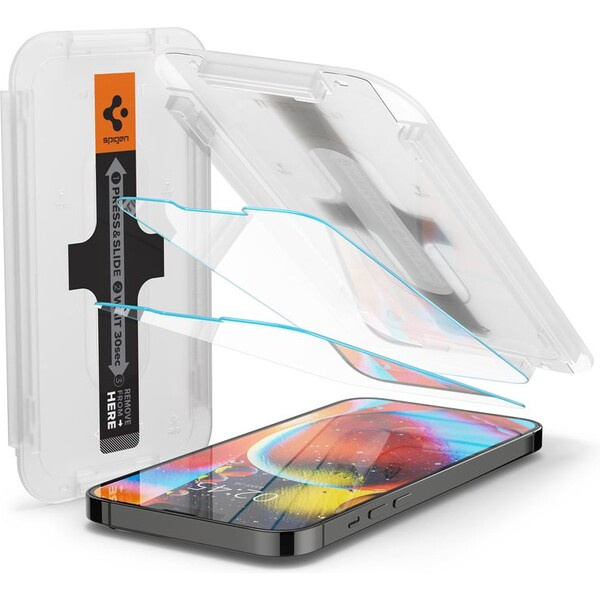 Spigen Glas tR EZ Fit tvrzené sklo 2 ks iPhone 16e/14/13 Pro/13 čiré
