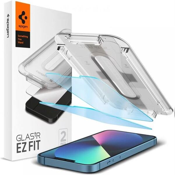 Spigen Glass tR EZ Fit Sensor Open sklo iPhone 16e/14/13/13 Pro čiré (2 ks)