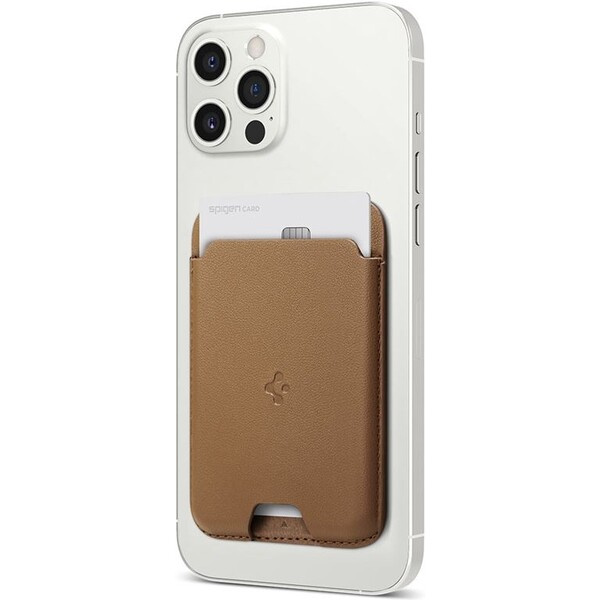 Pouzdro SPIGEN VALENTINUS MAGSAFE UNIVERSAL MAGNETIC CARD HOLDER hnědé AFA03854 Hnědá