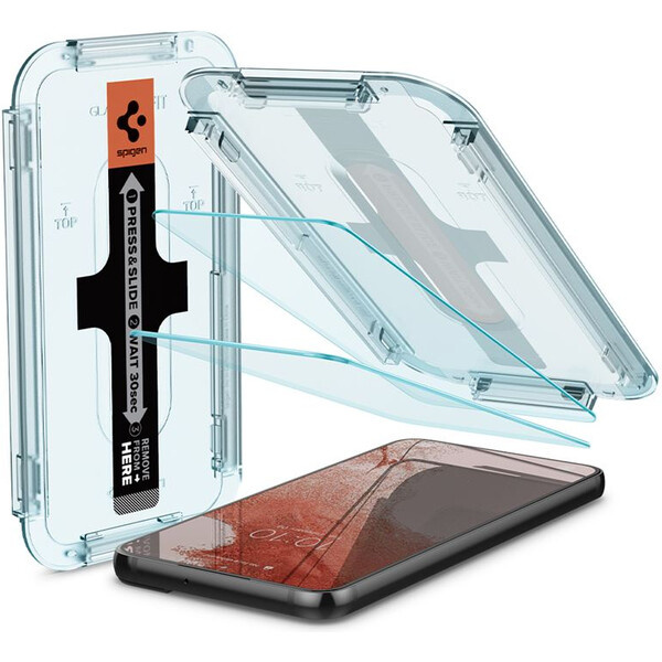 Spigen Glas tR EZ Fit 2 Pack tvrzené sklo Samsung Galaxy S22