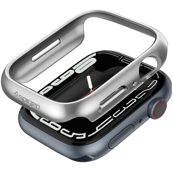Spigen Thin Fit pouzdro Apple Watch 9/8/7 (45mm) grafitové