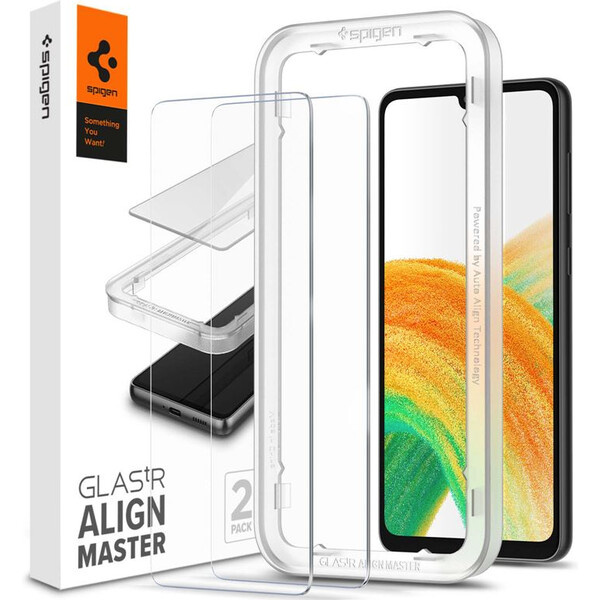 Spigen AlignMaster Glas.tR 2 Pack tvrzenné sklo Samsung Galaxy A33 5G