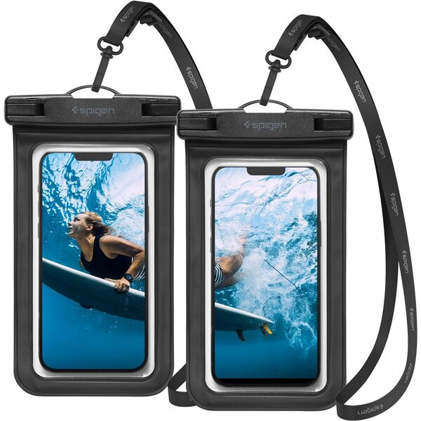 Spigen Aqua Shield voděodolné pouzdro A601 2 Pack černé
