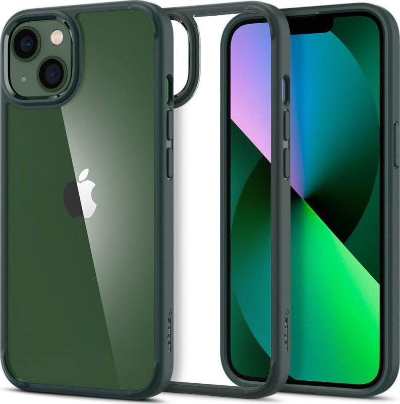 Spigen Ochranný kryt pro iPhone 13 - Spigen, Ultra Hybrid Midnight Green
