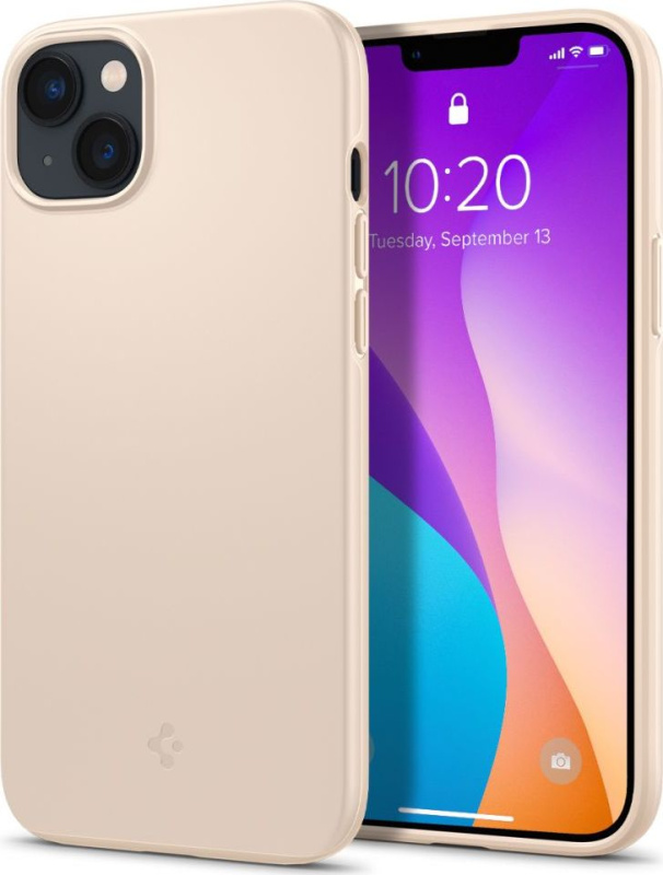 Spigen Ochranný kryt pro iPhone 14 PLUS - Spigen, Thin Fit Beige