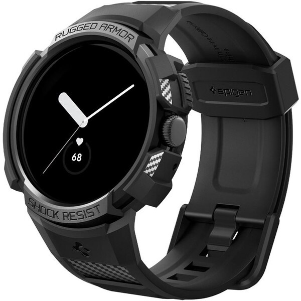 Spigen Rugged Armor Pro kryt s řemínkem Google Pixel Watch/Watch 2 černý