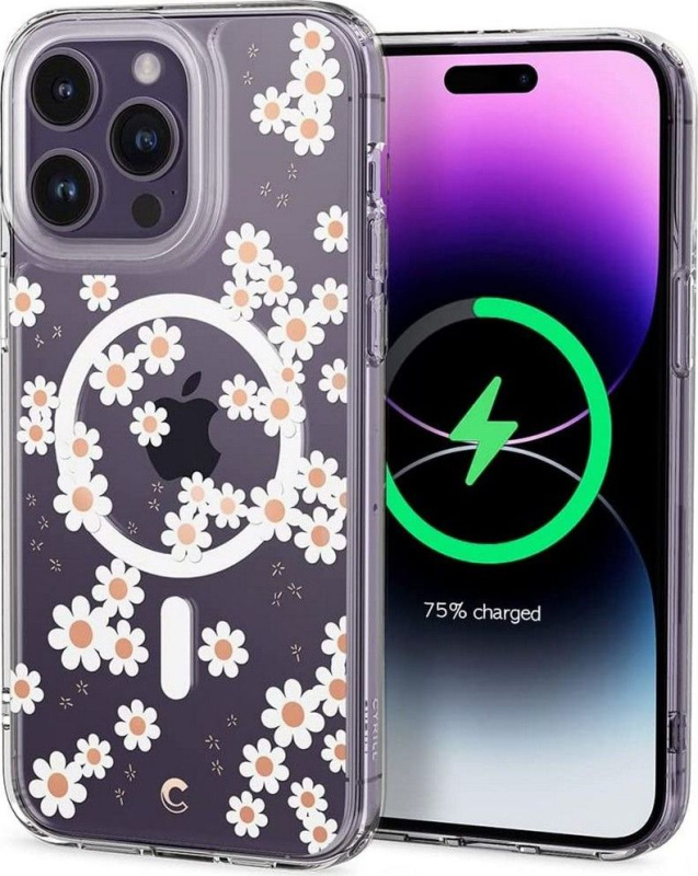 Spigen Ochranný kryt pro iPhone 14 Pro MAX - Spigen, Cyrill Cecile Mag White Daisy