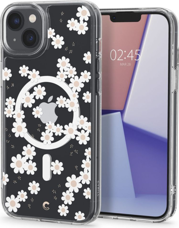 Spigen Ochranný kryt pro iPhone 14 PLUS - Spigen, Cyrill Cecile Mag White Daisy