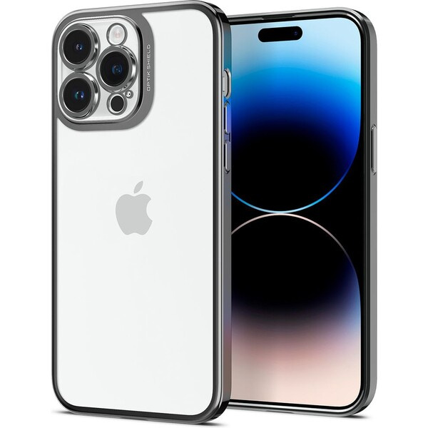 Pouzdro Spigen Optik Crystal Chrome Gray iPhone 14 Pro Stříbrná