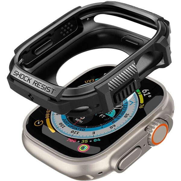 Spigen Rugged Armor Black Apple Watch Ultra 49mm ACS05456 Černá