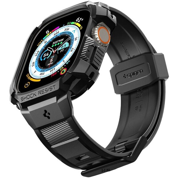 Řemínek pro Apple Watch 42/44/45/49 mm Spigen Rugged Armor Pro - černý