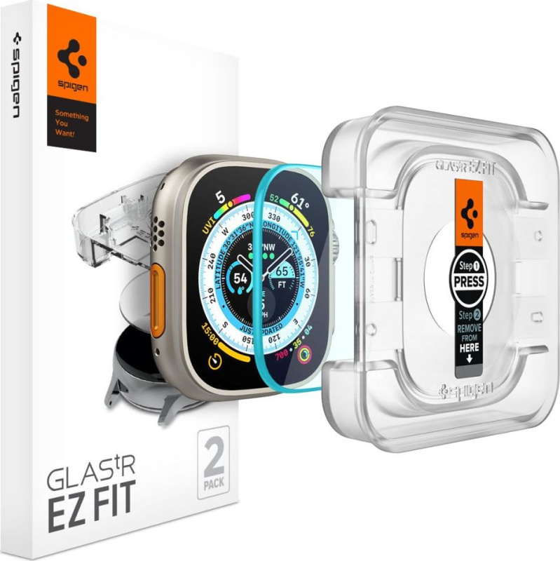 Ochranné sklo pro Apple Watch Ultra 49mm Spigen Glass EZ Fit 2