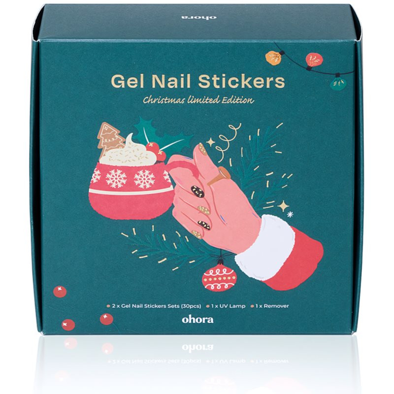ohora Semi Cured Gel Nail Strips Christmas Set vánoční dárková sada na nehty