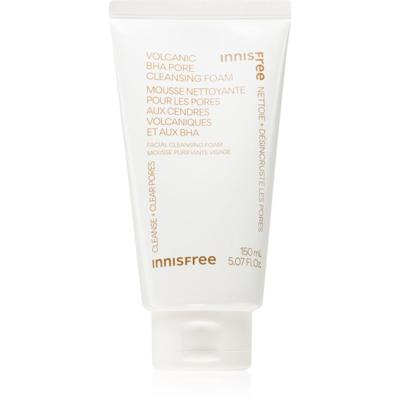 innisfree Volcanic BHA Pore Cleansing Foam jemná čisticí pěna pro vyhlazení pleti a minimalizaci pórů 150 ml
