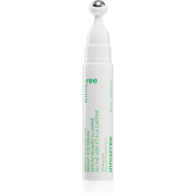 innisfree Green Tea Caffeine Bright-Eye Serum chladivý oční roll-on proti otokům a tmavým kruhům 10 ml