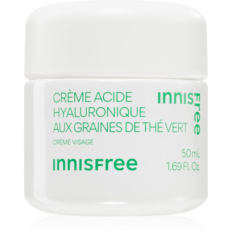 innisfree Green Tea Seed Hyaluronic Cream hydratační pleťový krém se zklidňujícím účinkem 50 ml