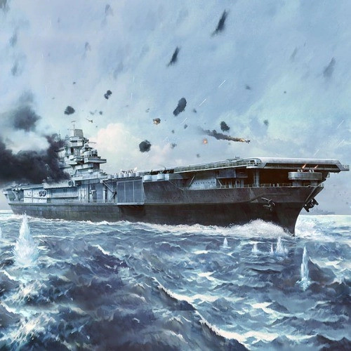 Plastikový model Yorktown CV-5 Bitva u Midaway 1/700