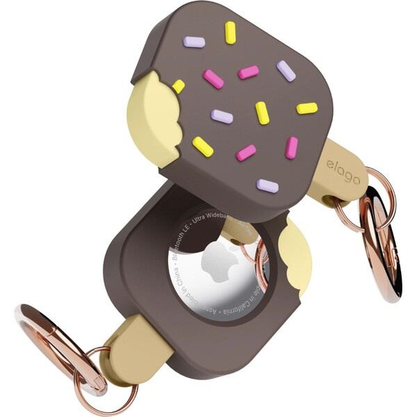 ELAGO Ice Cream pouzdro pro Apple AirTag hnědé
