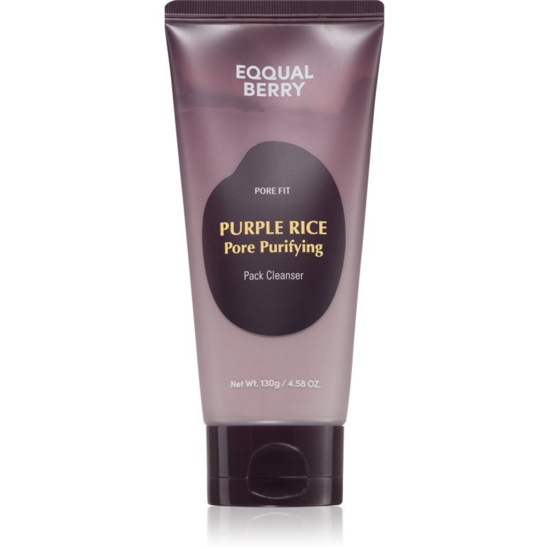 EQQUALBERRY Purple Rice Pore Purifying Pack Cleanser hloubkově čisticí pěna s exfoliačním účinkem 130 g