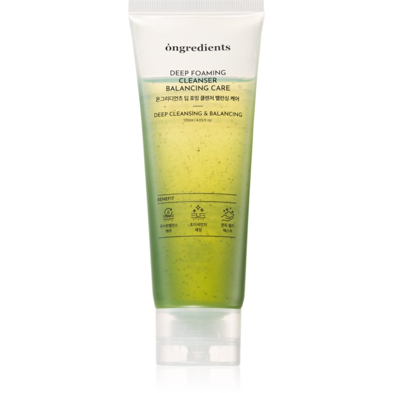 Ongredients Balancing Care Deep Foaming Cleanser zklidňující čisticí pěnivý gel proti nedokonalostem pleti 120 ml