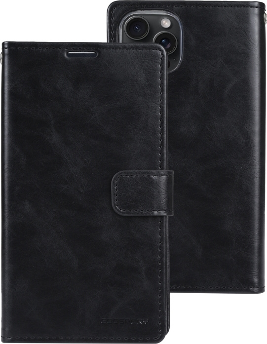 Mercury Ochranné pouzdro na iPhone 15 Pro - Mercury, Bluemoon Diary Black