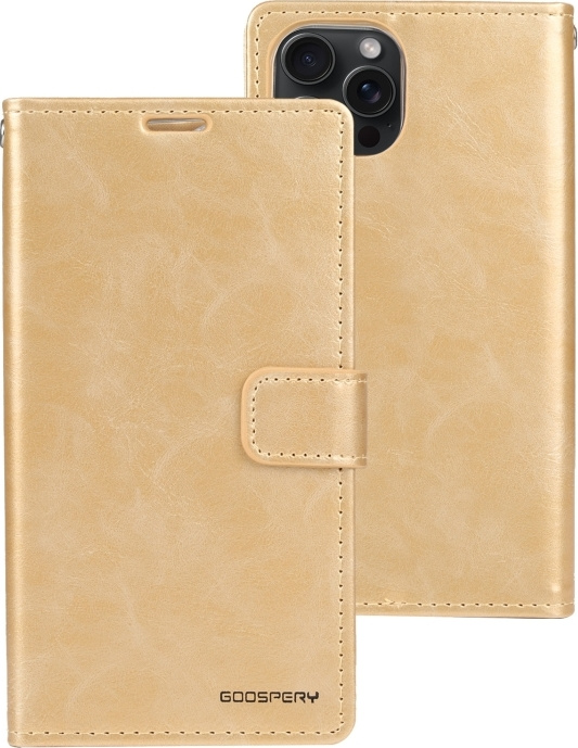 Mercury Ochranné pouzdro na iPhone 15 Pro MAX - Mercury, Bluemoon Diary Gold