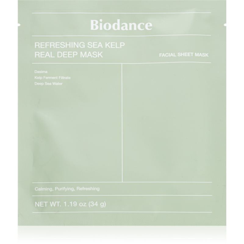 Biodance Refreshing Sea Kelp Real Deep Mask intenzivní hydrogelová maska s extrakty z mořských řas 1 ks