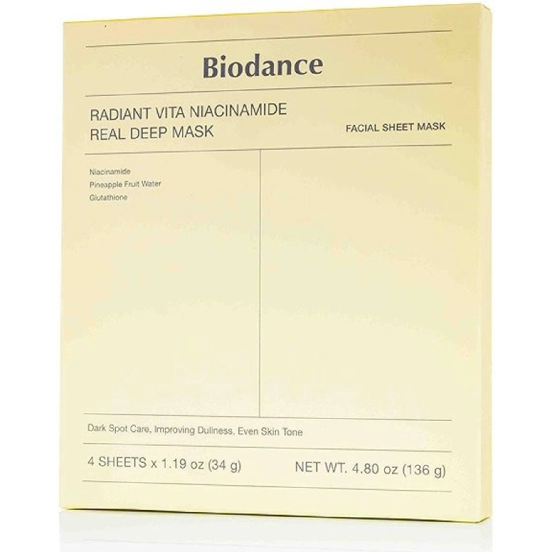 Biodance hydratační maska s niacinamidem 4x34g