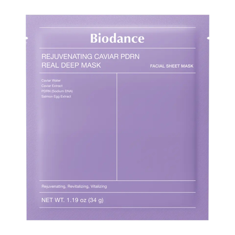 Biodance Sada pleťových masek Rejuvenating Caviar PDRN Real Deep Mask 4 x 34 g