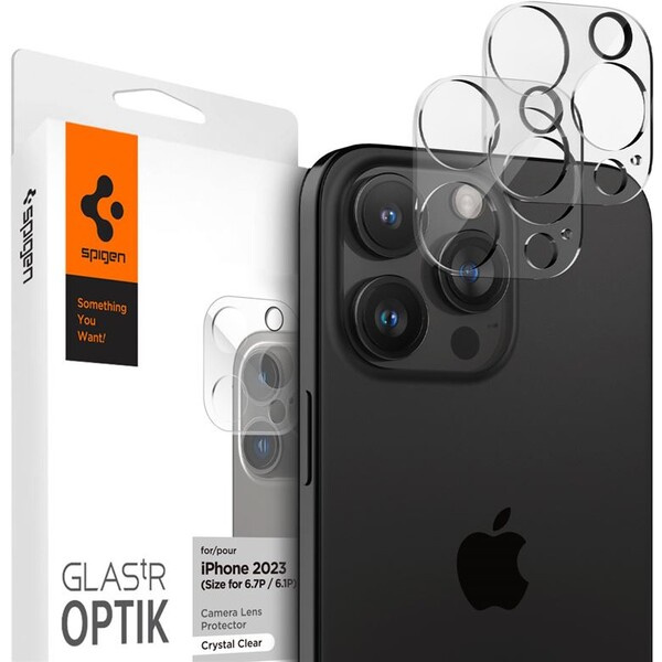 Spigen Glass tR Optik 2 Pack skla iPhone 16 Pro/16 Pro Max/15 Pro/15 Pro Max/14 Pro/14 Pro Max