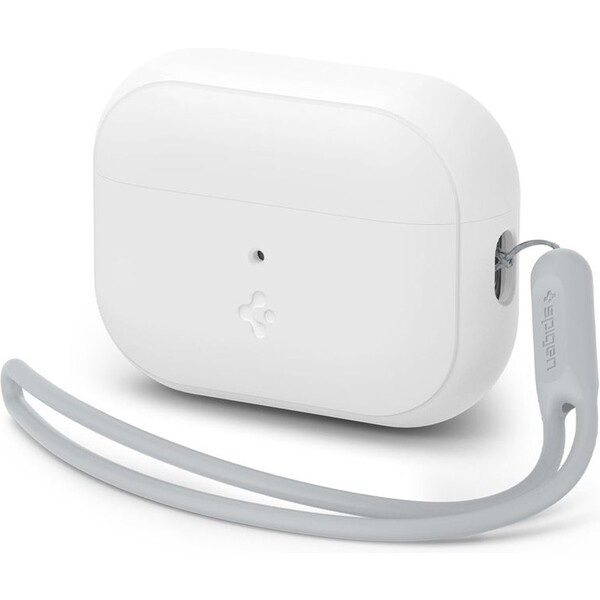 Spigen Silicone Fit pouzdro s poutkem Apple AirPods Pro (2nd Gen) bílé