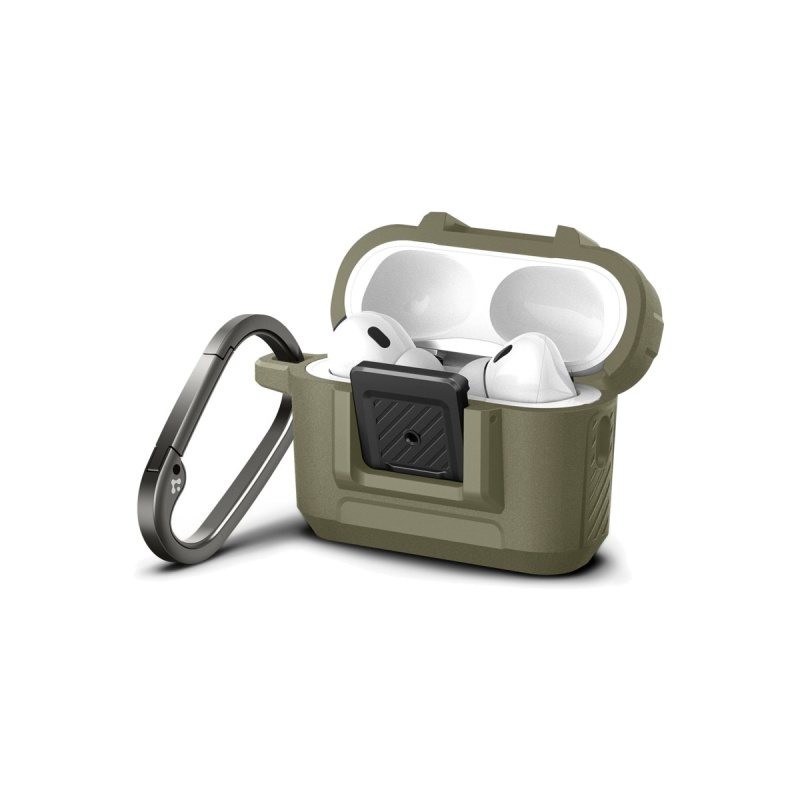 Obal pro AirPods Pro 2. gen Spigen Lock Fit - zelený