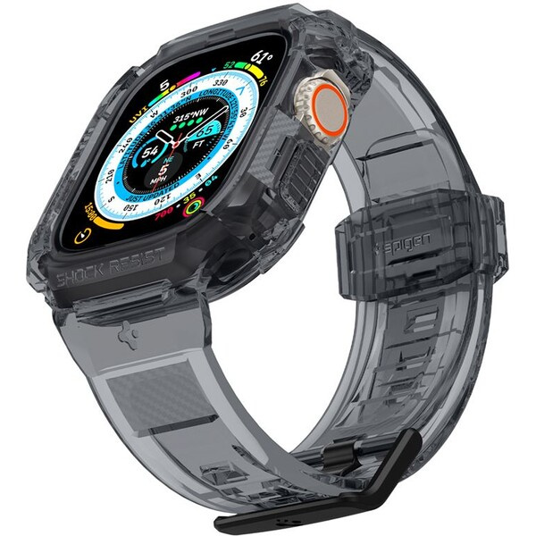 Spigen Rugged Armor Pro řemínek s pouzdrem Apple Watch Ultra 49mm kouřový