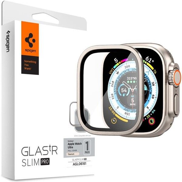 Spigen Glass tR Slim Pro 1 Pack tvrzené sklo Apple Watch Ultra 2/Ultra 49mm šedé