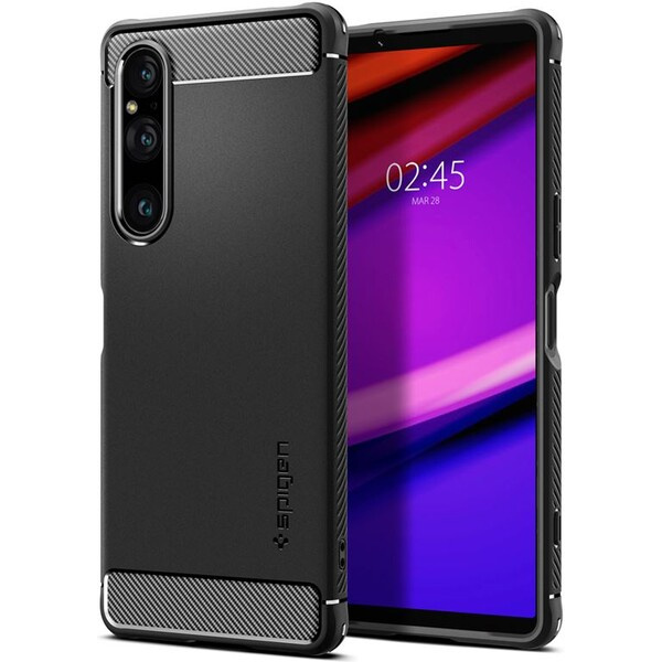 Pouzdro Spigen Rugged Armor Black Sony Xperia 1 V ACS06204 Černá