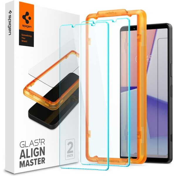 Spigen Glass tR Align Master tvrzené sklo 2 Pack Sony Xperia 1 V