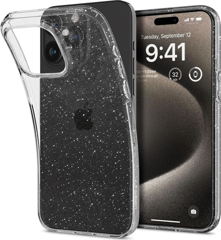 Spigen Liquid Crystal Glitter kryt iPhone 15 Pro Max třpytivý
